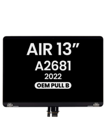LCD Assembly (SILVER) (OEM Pull B Grade) for MacBook Air 13" (A2681 / Mid 2022)