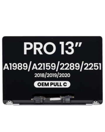 LCD Assembly for MacBook Pro 13" A1989 (2018-2019) / A2159 (2019) / A2289 / A2251 (2020) (OEM Pull C Grade) (SILVER)