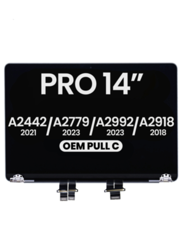 LCD Assembly (SPACE GRAY) for MacBook Pro 14" (A2442 / Late 2021) / (A2779 / Late 2023 )/ (A2992 / Late 2023) / (A2918 / Late 2023)(OEM Pull C GRADE)