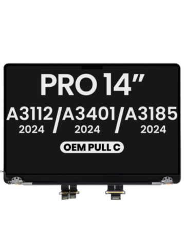 LCD Assembly (Glossy) (SPACE BLACK) for MacBook Pro 14" (A3112 / A3401 / A3185) (Late 2024) (OEM Pull C Grade)