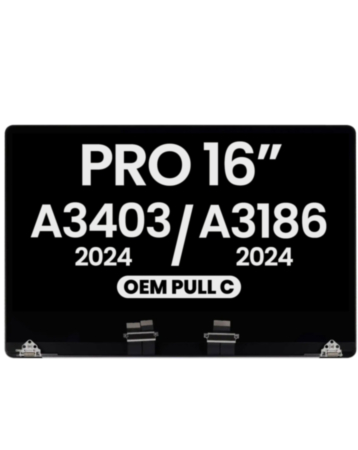 LCD Assembly for MacBook Pro 16" (A3403 / A3186 Late 2024) (OEM Pull C Grade) (SPACE BLACK)