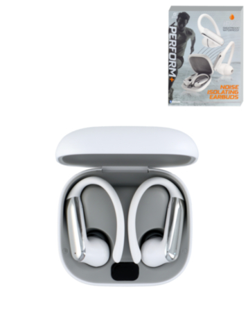 PERFORM + IPX5 Sport Wireless Earbuds (SILVER) (Only Ground Shipping)