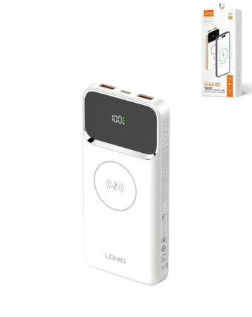 LDNIO PQ12 Ultra-thin Digital Display Power Bank (10000 mAh / 22.5W) (Only Ground Shipping)