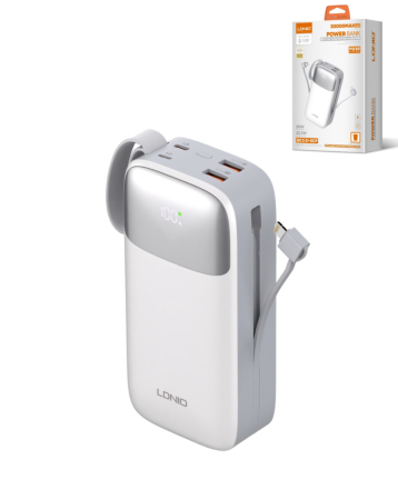 LDNIO PQ30 Power Bank with Lanyard (30000 mAh / 22.5W) (Only Ground Shipping)