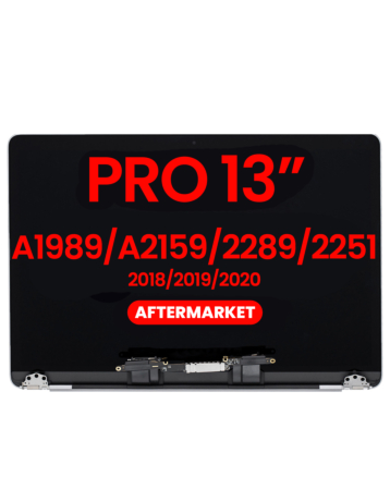 LCD Assembly (SILVER) (NO LOGO) (Aftermarket) for MacBook Pro 13 (A1989 / Late 2018 / Early 2019) (A2159 / Mid 2019)(A2289 / A2251 / Mid 2020)