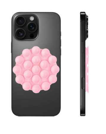 Silicone Suction Cup Phone Holder - LIGHT PINK (Only Ground Shipping)