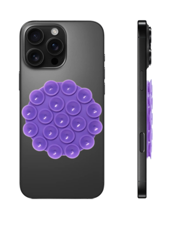 Silicone Suction Cup Phone Holder - PURPLE (Only Ground Shipping)