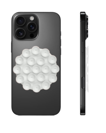 Silicone Suction Cup Phone Holder - WHITE (Only Ground Shipping)