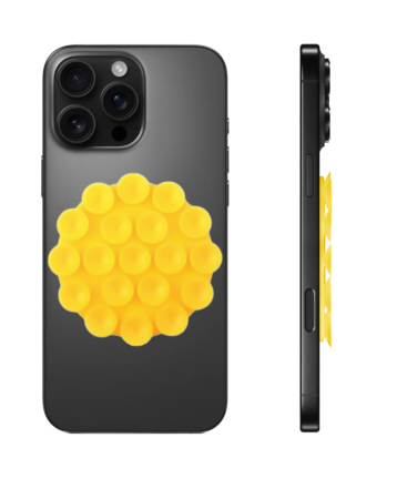 Silicone Suction Cup Phone Holder - YELLOW (Only Ground Shipping)