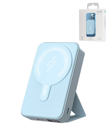 MagSafe Foldable Magnetic Power Bank (SKY BLUE) 15W Wireless  / 20W PD Power Bank with USB-C (10000 mAh) (Only Ground Shipping)