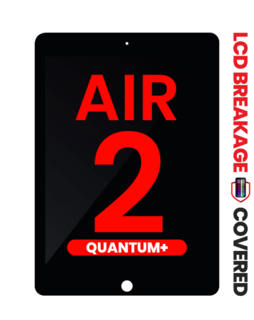 Quantum+ iPad Air 2 LCD Assembly (BLACK) (Sleep / Wake Sensor Flex Pre-Installed) (Exclusive LCD Breakage Warranty)