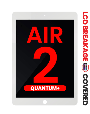 Quantum+ iPad Air 2 LCD Assembly (WHITE) (Sleep / Wake Sensor Flex Pre-Installed) (Exclusive LCD Breakage Warranty)