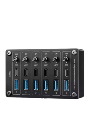 QianLi HAC6 Independent Control Power Dock Smart Desktop USB Hub with 6 Individual Toggle Switches, Professional Cell Phone Motherboard Power Diagnostic & Repair Rework Tool Station (Only Ground Shipping)