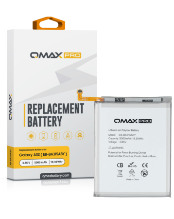QMAX Pro Replacement Battery for Galaxy A31 (A315) / A32 (A325) / A22 4G (A225) (5000 mAh) (EB-BA315ABY) (Only Ground Shipping)