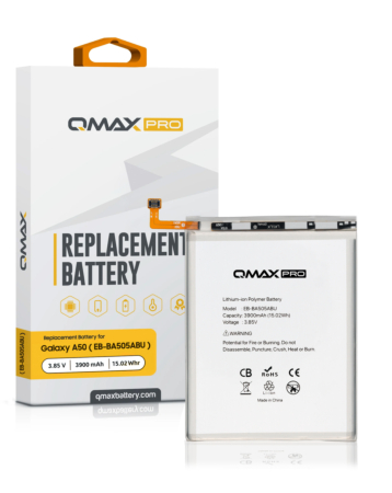 QMAX Pro Replacement Battery for Galaxy A20 (A205) / A30 (A305) / A30s (A307) / A50 (A505) / A50s (A507) (3900 mAh) (EB-BA505ABU) (Only Ground Shipping)