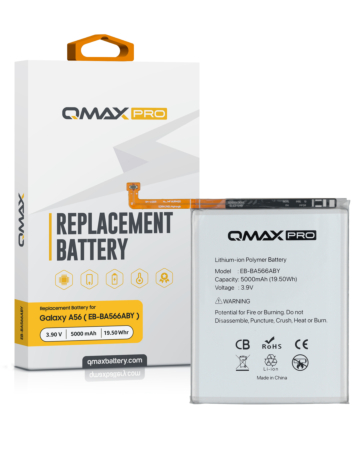 QMAX Pro Replacement Battery for Galaxy A36 (A366) / A56 (A566) (5000 mAh) (EB-BA566ABY) (Only Ground Shipping)