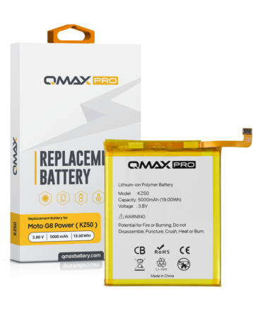 QMAX Pro Replacement Battery for Motorola G8 Power (XT2041) / G Power (XT2041-4 / 6 / 7 / DL) (5000 mAh) (KZ50) (Only Ground Shipping)