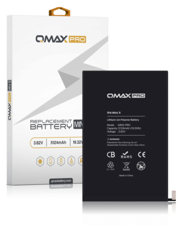 QMAX Replacement Battery for iPad Mini 5 (5124 mAh) (Only Ground Shipping)