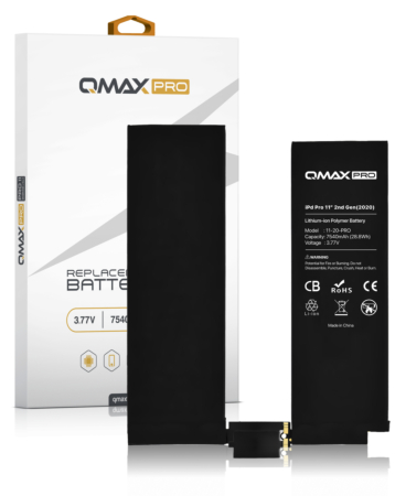 QMAX Replacement Battery for iPad Pro 11 (2nd Gen / 2020) (7540 mAh) (Only Ground Shipping)