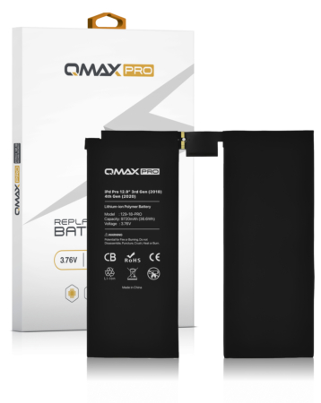 QMAX Replacement Battery for iPad Pro 12.9 (3rd-4th Gen / 2018/2020) (9720 mAh) (Only Ground Shipping)