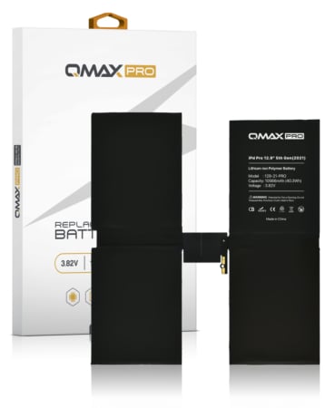 QMAX Replacement Battery for iPad Pro 12.9 (5th Gen / 2021) / (6th Gen (2022) (10556 mAh) (Only Ground Shipping)