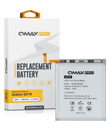 QMAX Pro Replacement Battery for Galaxy S21 FE (4500 mAh) (EB-BG990ABY) (Only Ground Shipping)