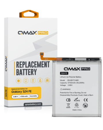 QMAX Pro Replacement Battery for Galaxy S24 FE (4700 mAh) (EB-BS721ABY) (Only Ground Shipping)