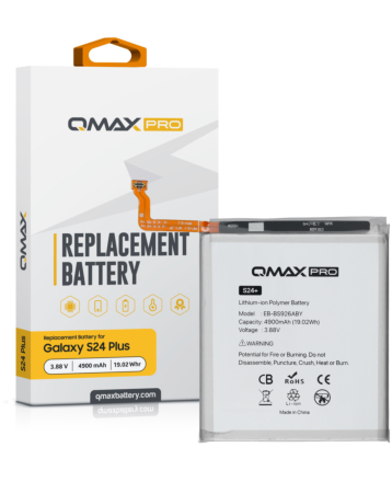 QMAX Pro Replacement Battery for Galaxy S24 Plus (4900 mAh) (EB-BS926ABY) (Only Ground Shipping)