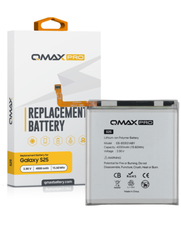 QMAX Pro Replacement Battery for Galaxy S25 (4000 mAh) (EB-BS931ABY) (Only Ground Shipping)