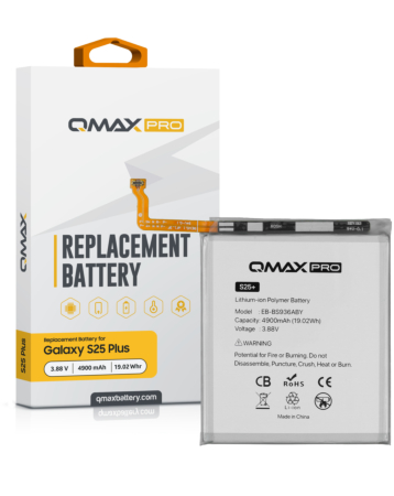 QMAX Pro Replacement Battery for Galaxy S25 Plus / S25 FE (4900 mAh) (EB-BS936ABY) (Only Ground Shipping)