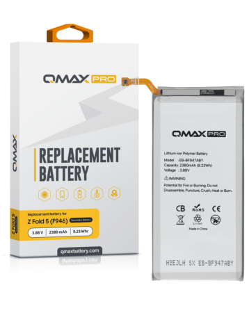 QMAX Pro Secondary Battery for Galaxy Z Fold 5 F946 (2380 mAH) (EB-BF947ABY) (Only Ground Shipping)