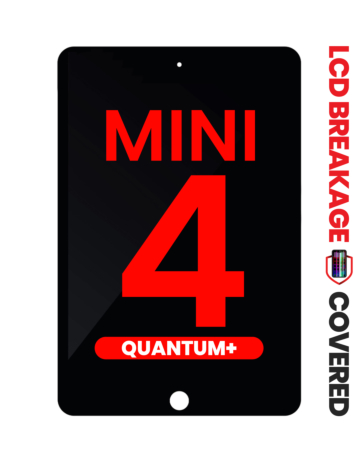 Quantum+ iPad Mini 4 LCD Assembly (BLACK) (Sleep / Wake Sensor Flex Pre-Installed) (Exclusive LCD Brakage Warranty)