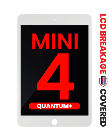 Quantum+ iPad Mini 4 LCD Assembly (WHITE) (Sleep / Wake Sensor Flex Pre-Installed) (Exclusive LCD Brakage Warranty)