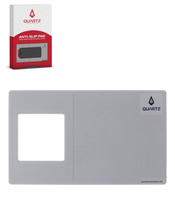 QUARTZ Anti-Slip Silicone Pad for Tempered Glass Installation Compatible with iPhone 17 Series (GRAY)