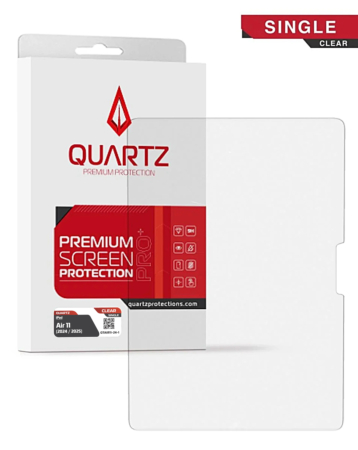 QUARTZ Clear Tempered Glass for iPad Air 11 (2024 / 2025 / 2026) (Single Pack)