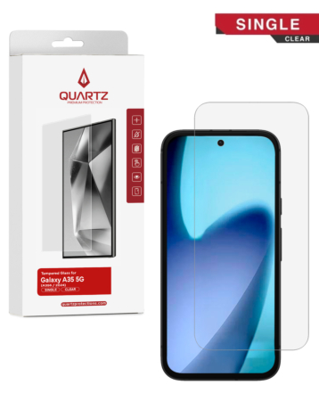 QUARTZ Clear Tempered Glass for Galaxy A35 5G (A356 / 2024) (Single Pack)