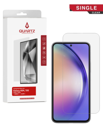 QUARTZ Clear Tempered Glass for Galaxy A54 5G (A546 / 2023) (Single Pack)