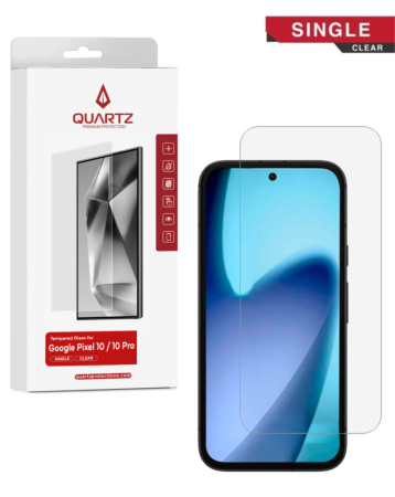 QUARTZ Clear Tempered Glass for Google Pixel 10 / Pixel 10 Pro (Single Pack)