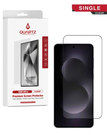 QUARTZ Clear Tempered Glass for Galaxy S26 Ultra (Single Pack)