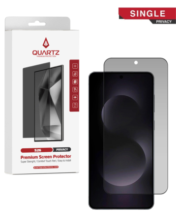QUARTZ Privacy Tempered Glass for Galaxy S26 (Single Pack)