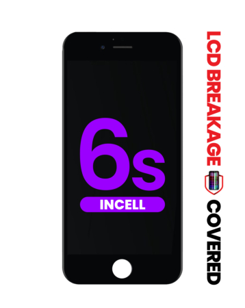 LCD Assembly with Steel Plate for iPhone 6S (BLACK) (Aftermarket Incell / QV7)(Exclusive LCD Breakage)