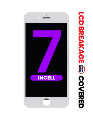 LCD Assembly with Steel Plate for iPhone 7 (WHITE) (Aftermarket Incell / QV7) (Exclusive LCD Breakage)