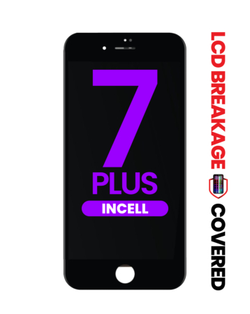 LCD Assembly with Steel Plate for iPhone 7 Plus (BLACK) (Aftermarket Incell / QV7) (Exclusive LCD Breakage)