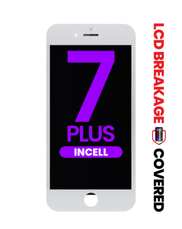 LCD Assembly with Steel Plate for iPhone 7 Plus (WHITE) (Aftermarket Incell / QV7) (Exclusive LCD Breakage)