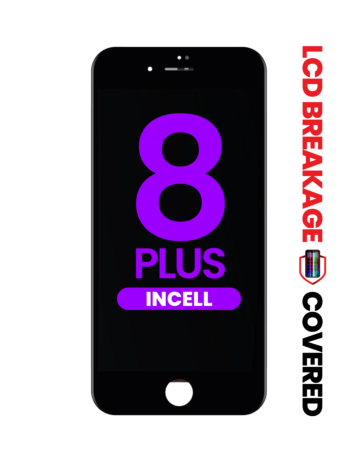 LCD Assembly with Steel Plate for iPhone 8 Plus (BLACK) (Aftermarket Incell / QV7) (Exclusive LCD Breakage)