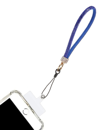 Diamond Bracelet Phone Lanyard Wristbands - BLUE (Only Ground Shipping)