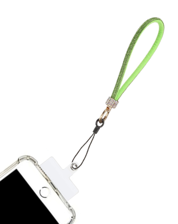 Diamond Bracelet Phone Lanyard Wristbands - GREEN (Only Ground Shipping)