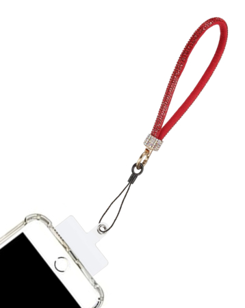 Diamond Bracelet Phone Lanyard Wristbands - RED (Only Ground Shipping)