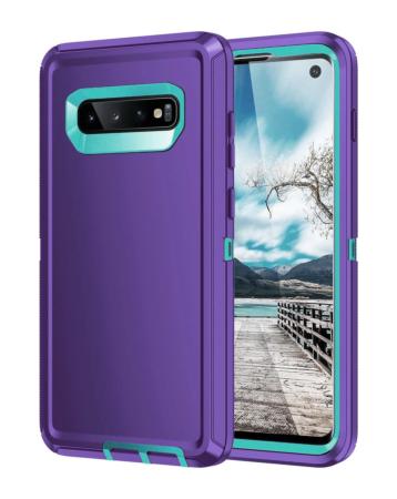 Heavy Duty Case for Galaxy S10E (PURPLE & TEAL) (Only Ground Shipping)