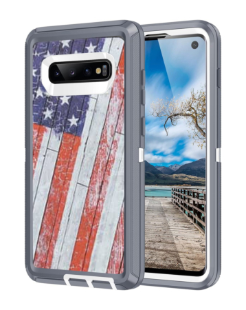 Heavy Duty Case for Galaxy S10E (US FLAG) (Only Ground Shipping)